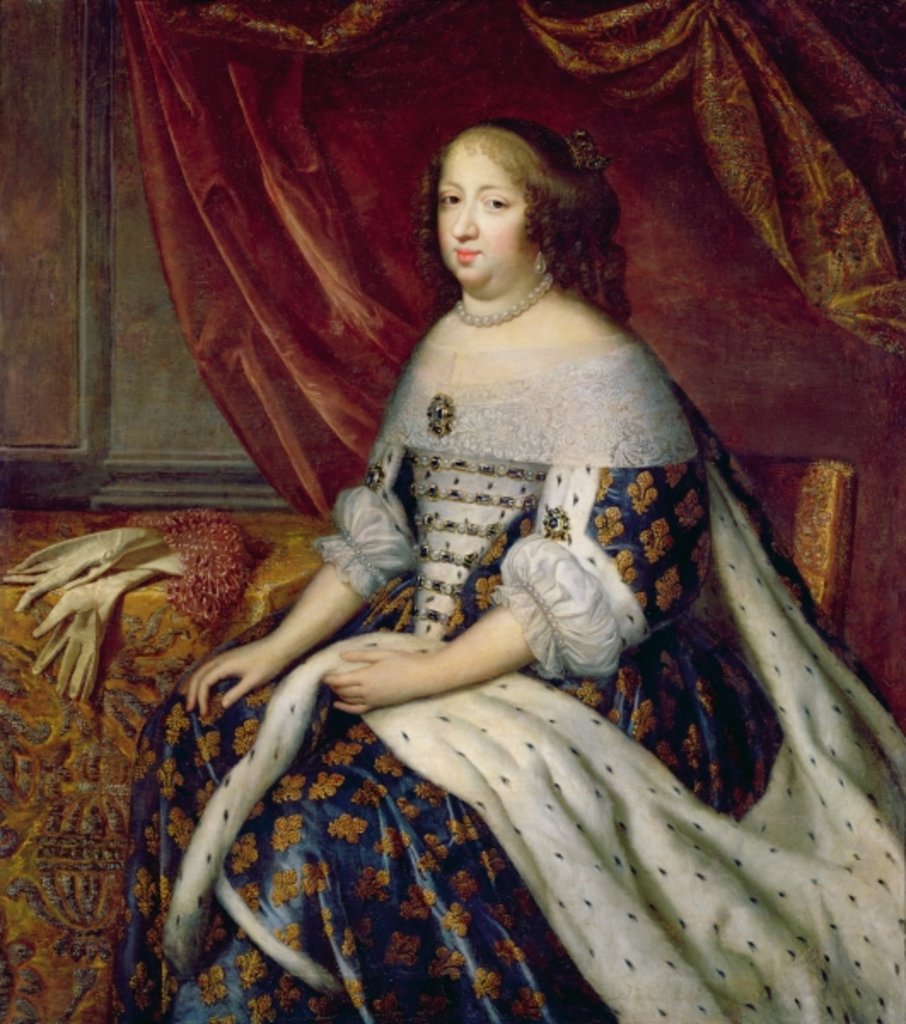 Detail of Portrait of Anne of Austria Queen of France by Charles Beaubrun