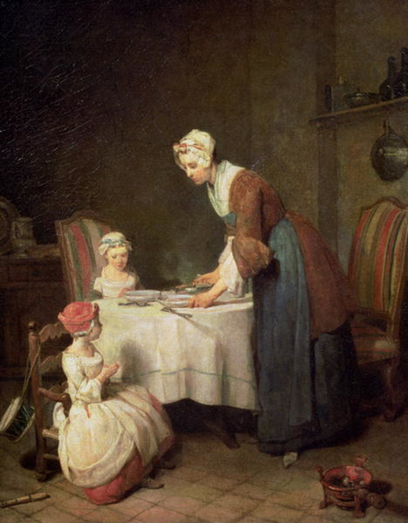Detail of The Grace, 1740 by Jean-Baptiste Simeon Chardin