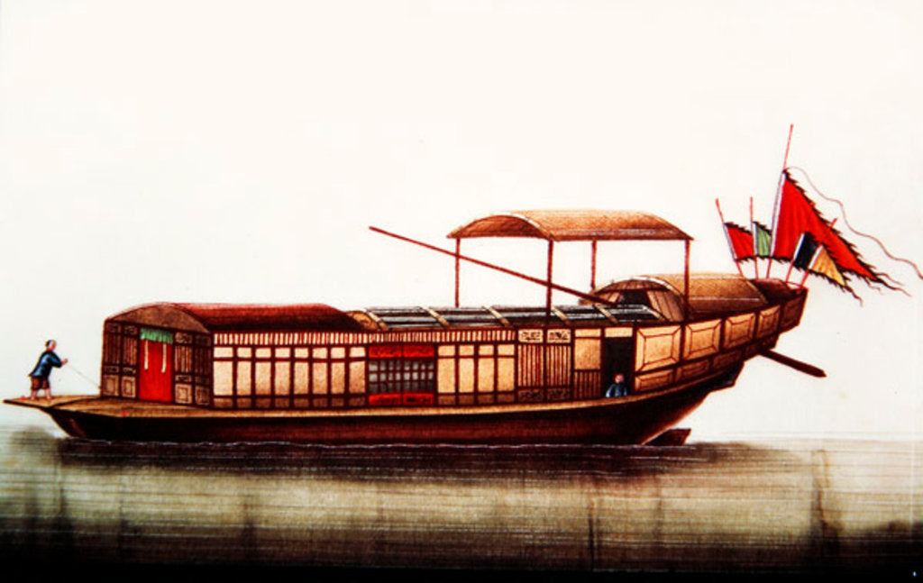 Detail of A Chinese sampan, Qianlong Period by School Chinese