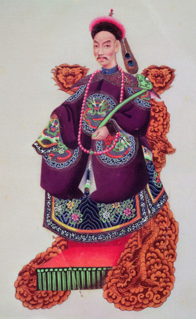 Detail of Costume of an emperor, late 18th century by Japanese School