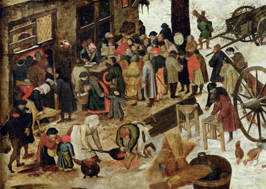 Detail of The Payment of the Tithe, or The Census at Bethlehem, detail, after 1566 by Pieter the Younger Brueghel