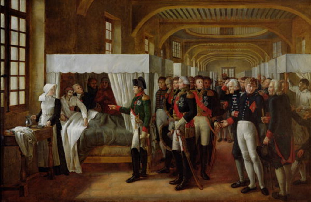 Detail of Napoleon visiting the Infirmary of Invalides on 11th February 1808, 1809 by Alexandre Veron Bellecourt