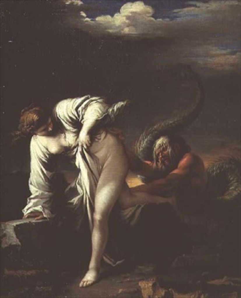 Detail of Glaucus and Scylla by Salvator Rosa