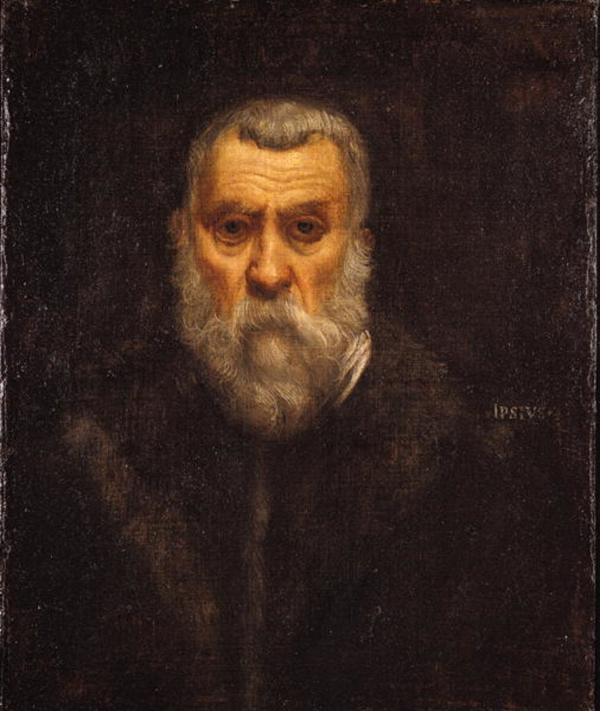 Detail of Self Portrait by Jacopo Robusti Tintoretto