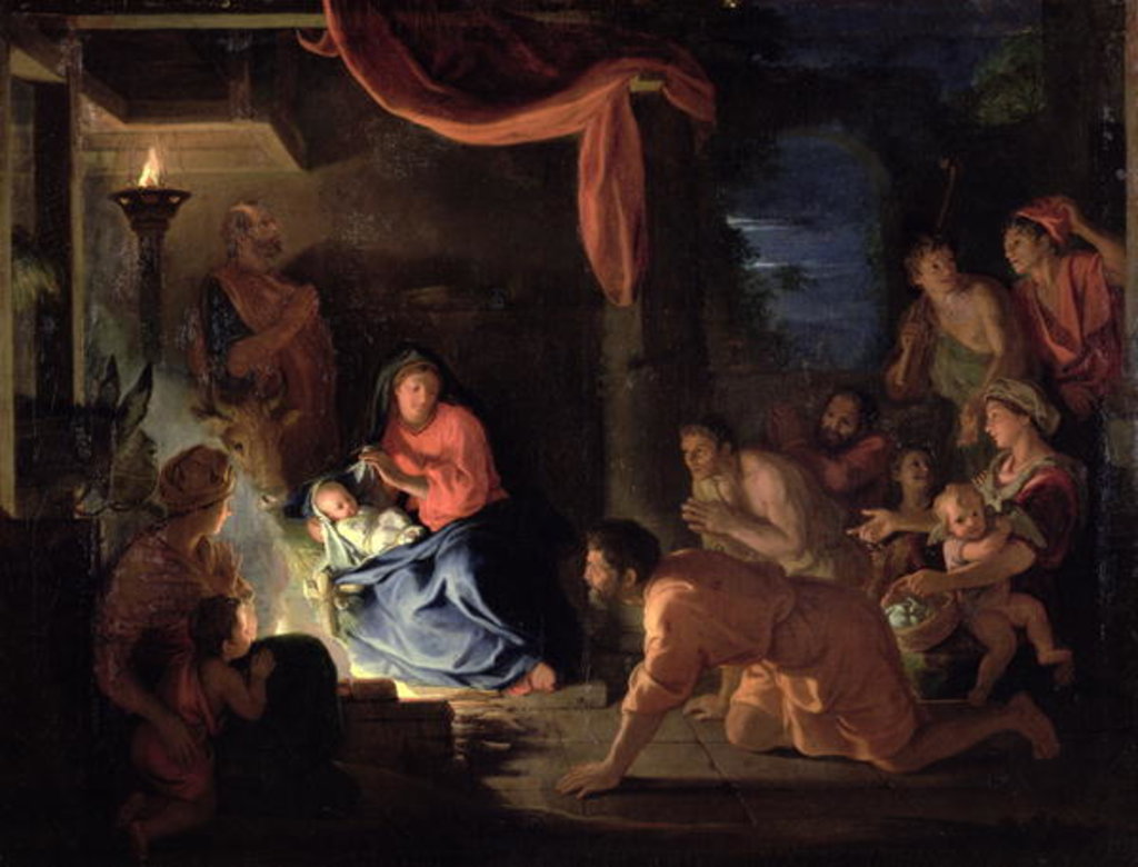 Detail of Adoration of the Shepherds, 1689 by Charles Le Brun