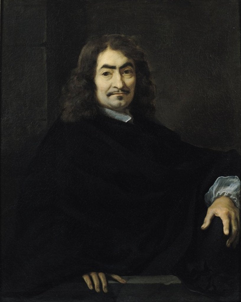 Detail of Portrait, presumed to be Rene Descartes by Sebastien Bourdon