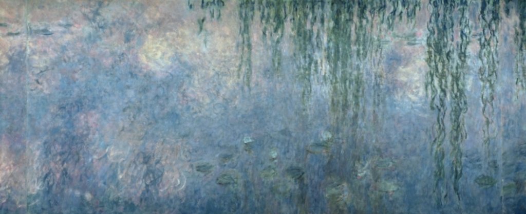Detail of The Water Lilies, Clear Morning with Willows, 1914-18 by Claude Monet