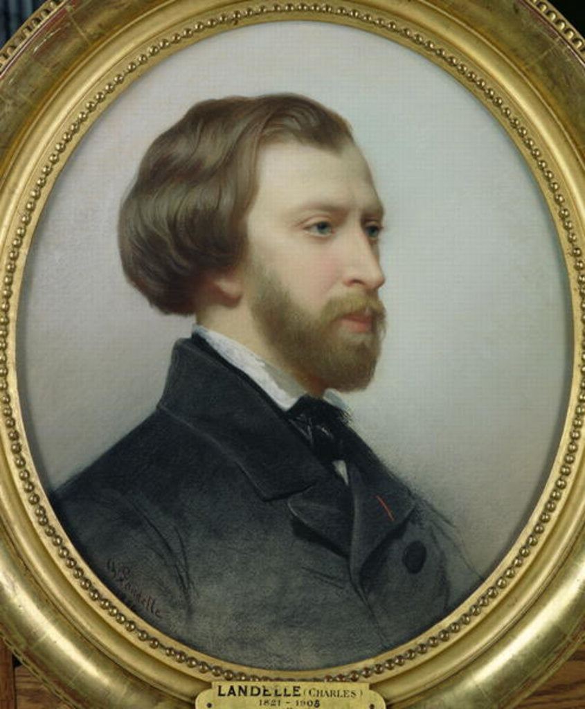 Detail of Portrait of Alfred de Musset 1854 by Charles Landelle