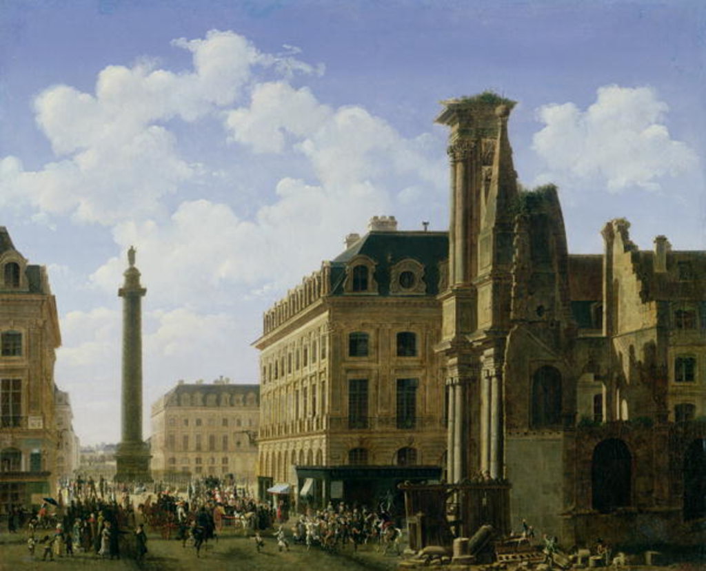 Detail of La Place Vendome, 1808 by Etienne Bouhot