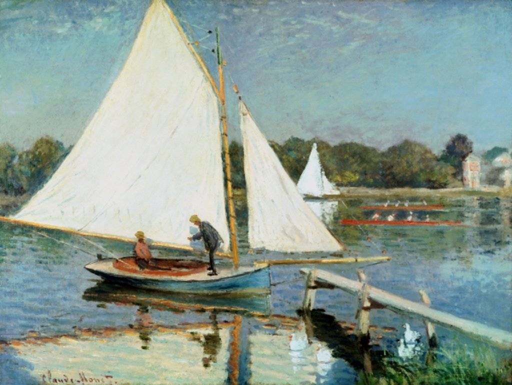 Detail of Boaters at Argenteuil, 1874 by Claude Monet