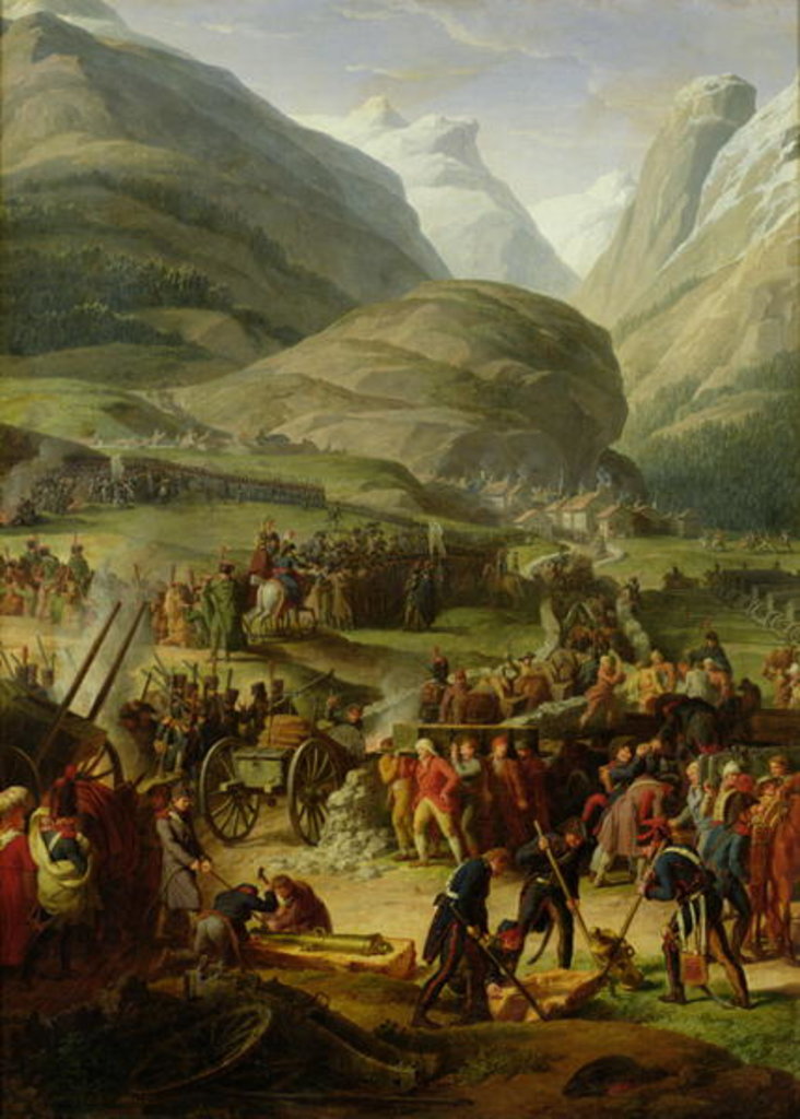 Detail of The French Army Travelling over the St. Bernard Pass at Bourg St. Pierre, 20th May 1800, 1806 by Charles Thevenin