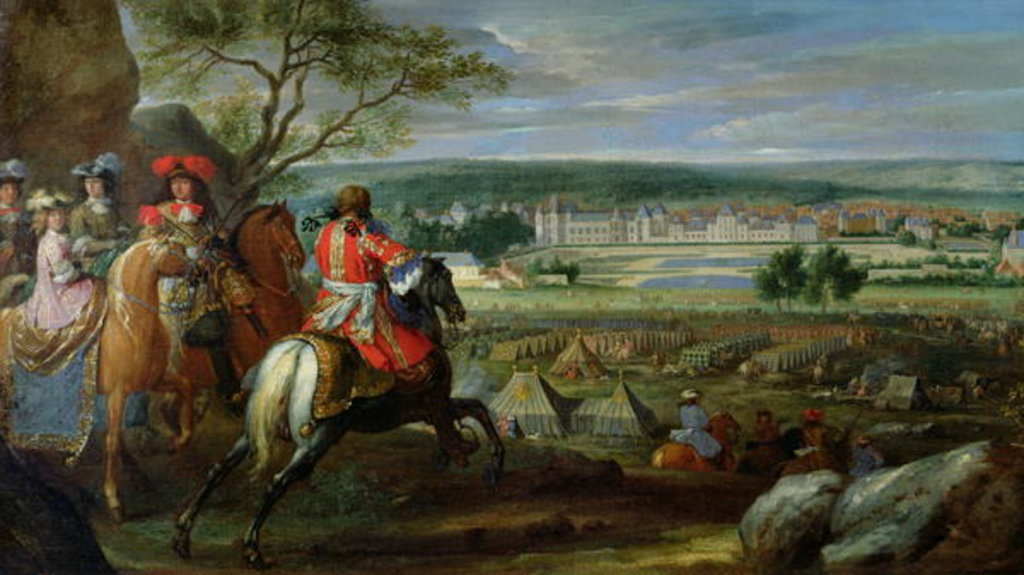 Detail of View of the Palace of Fontainebleau from the Flowerbed Side, 1669 by Adam Frans van der Meulen