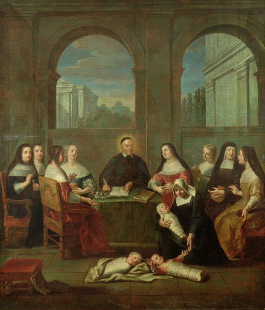 Detail of St. Vincent de Paul and the Sisters of Charity, c.1729 by Jean Andre