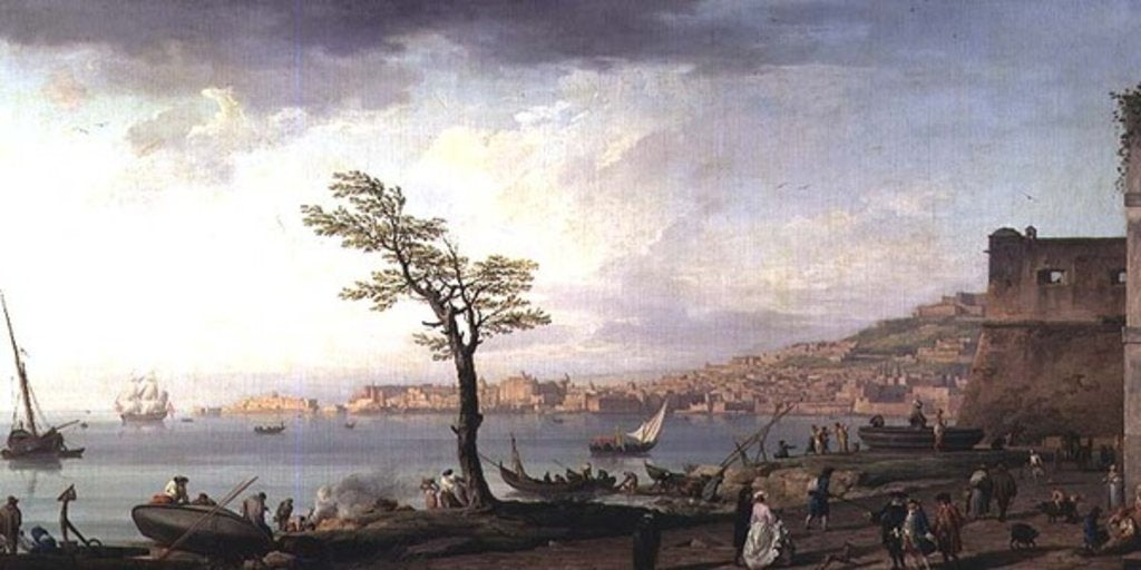 Detail of View of the Bay of Naples, 1748 by Claude Joseph Vernet