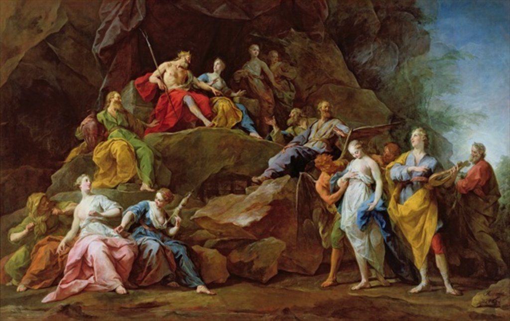 Detail of Orpheus in the Underworld reclaiming Eurydice, or The Music, 1763 by Jean II Restout