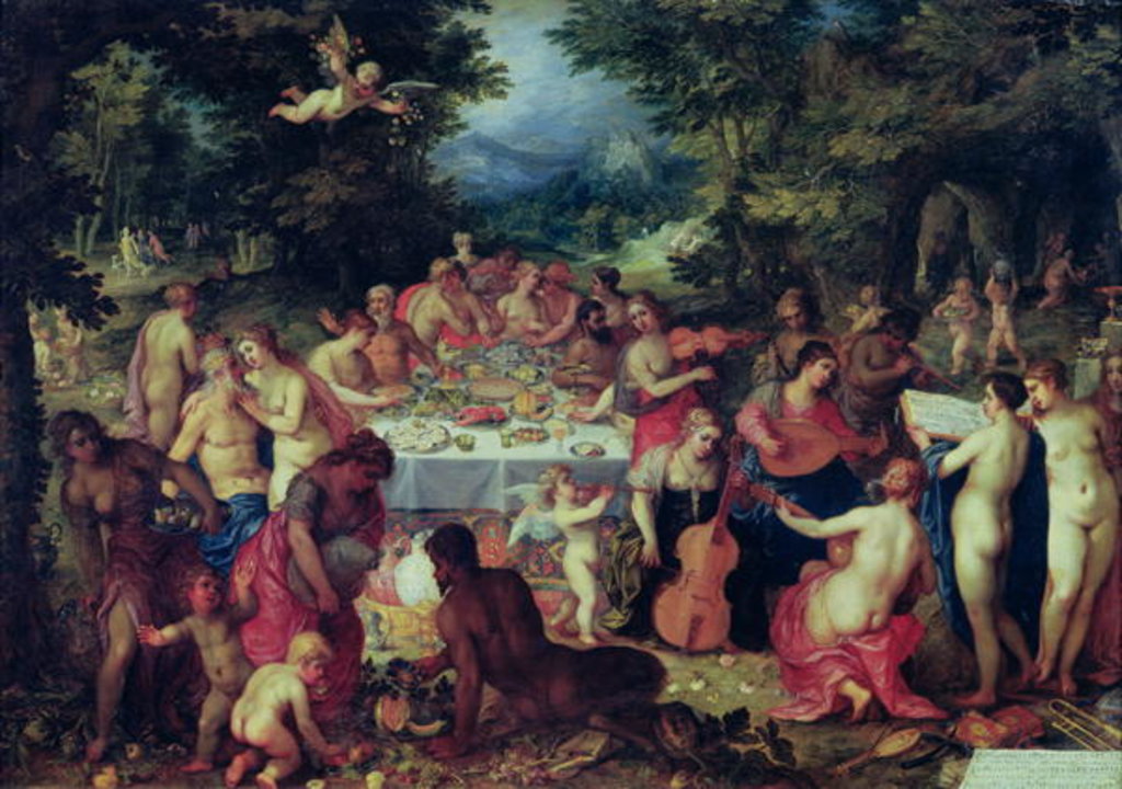Detail of The Banquet of the Gods by Hendrik van the Elder Balen