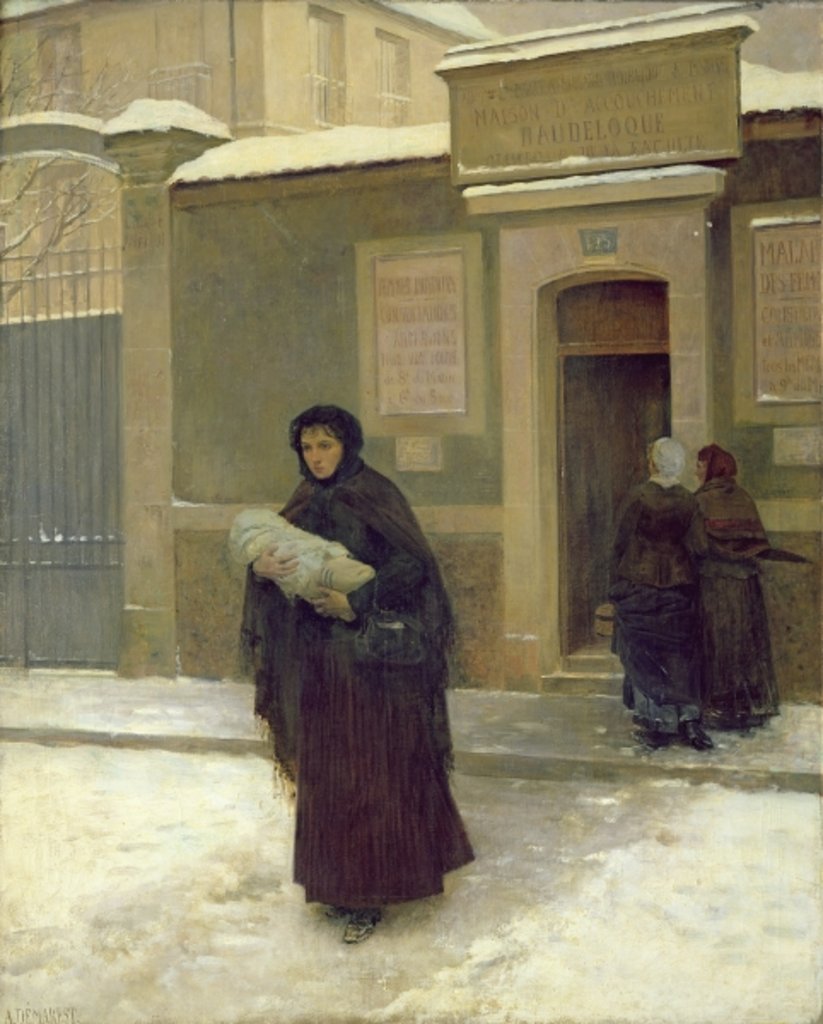 Detail of Leaving the Maternity Hospital by Guillaume Albert Demarest