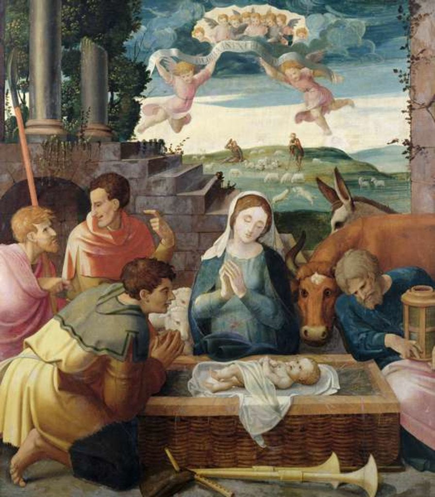 Detail of Adoration of the Shepherds, Champagne School, c.1520-30 by French School
