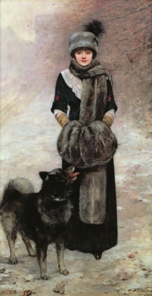 Detail of Portrait of Colette Gervex, Daughter of the Artist, 1910 by Henri Gervex