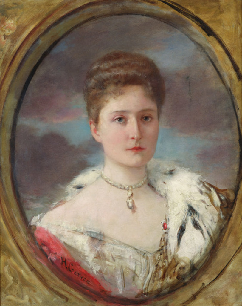 Detail of Portrait of Tsarina Alexandra, 1898 by Henri Gervex