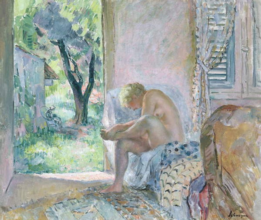 Detail of Intimacy, or Waking Up by Henri Lebasque