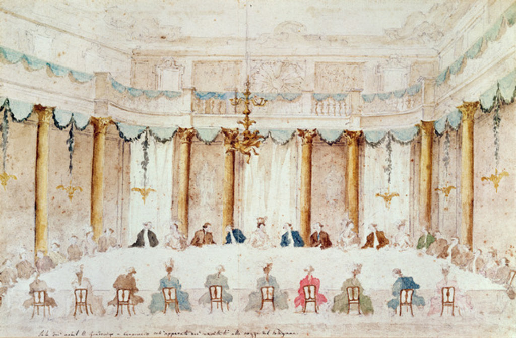 Detail of Festive Dinner Given to Celebrate the Marriage of Armand Duke of Polignac to the Baroness Idalia of Neukirchen at Villa Gradenigo, Carpenedo, 1790 by Francesco Guardi