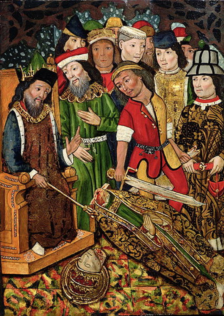 Detail of The Decapitation of St. Fabian by Jaume Huguet