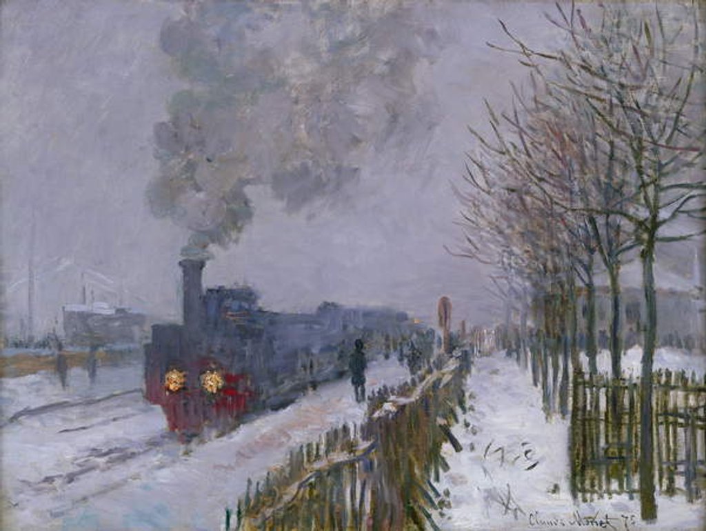 Detail of Train in the Snow or The Locomotive, 1875 by Claude Monet