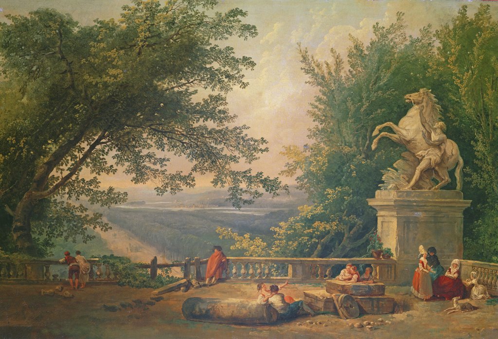 Detail of Terrace Ruins in a Park, c.1780 by Hubert Robert