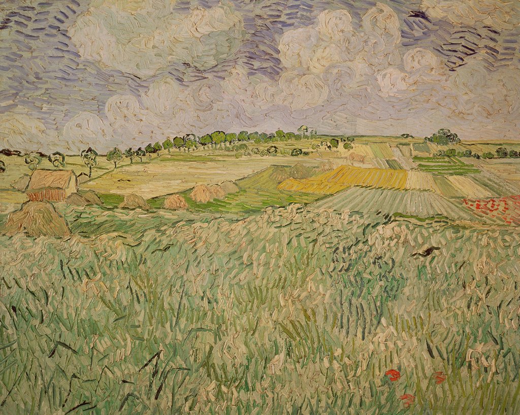 Detail of The Plain at Auvers, 1890 by Vincent van Gogh