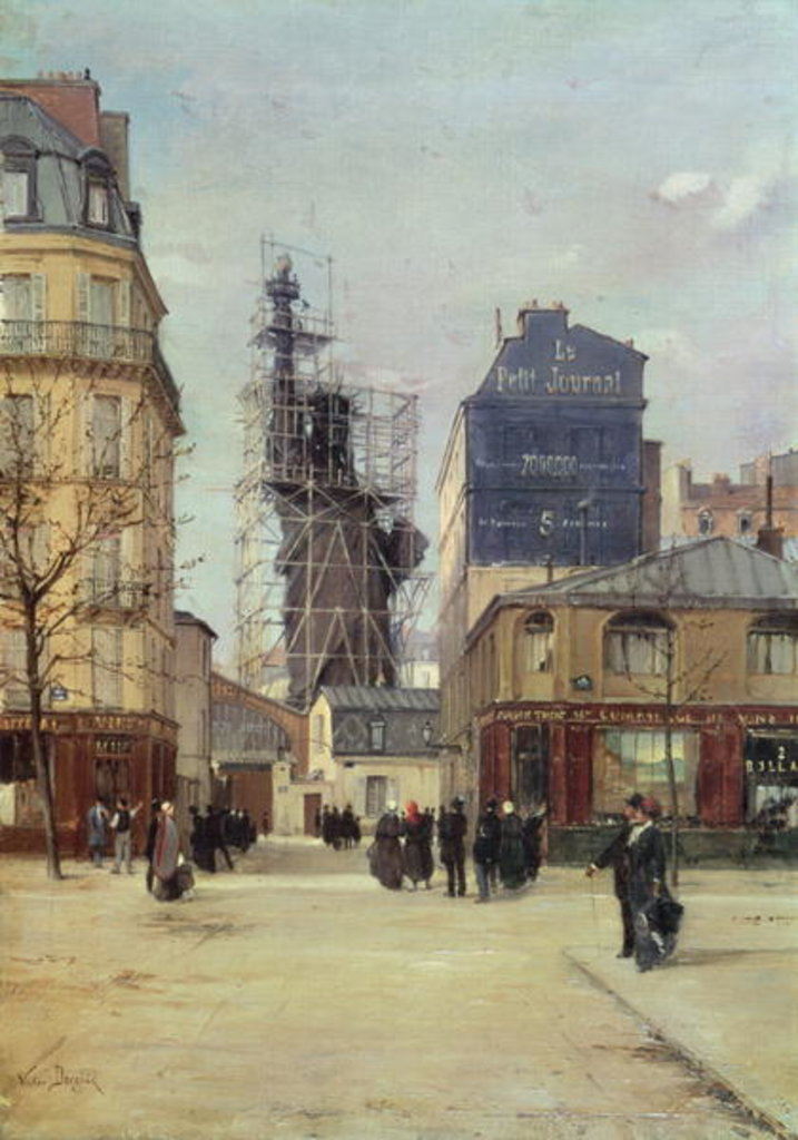 Detail of The Statue of Liberty, by Bartholdi, in the workshop of the Gayet foundry, Rue de Chazelles, before her departure for New York, 1883 by Paul Joseph Victor Dargaud