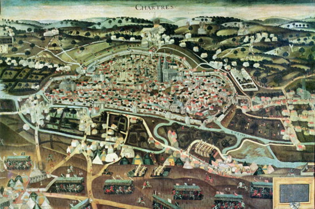 Detail of The Siege of Chartres in 1568 by French School