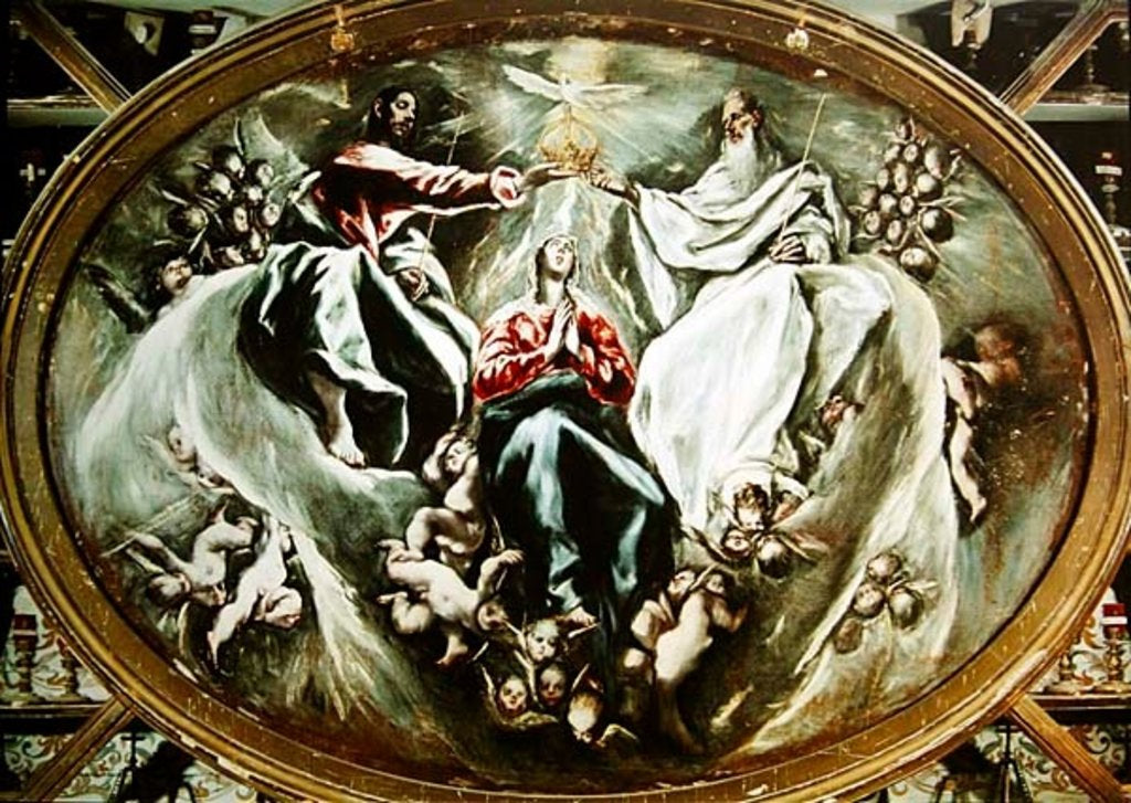 Detail of Coronation of the Virgin, 1597-1603 by El Greco