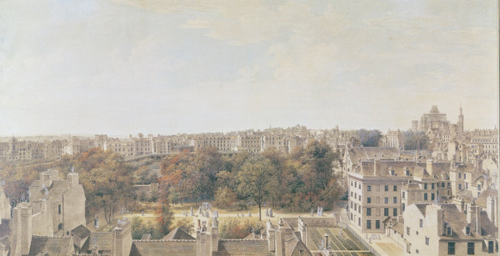 Detail of View of Paris from the Belvedere of M. Fornelle, rue des Boulangers, 1787 by Louis-Nicolas de Lespinasse