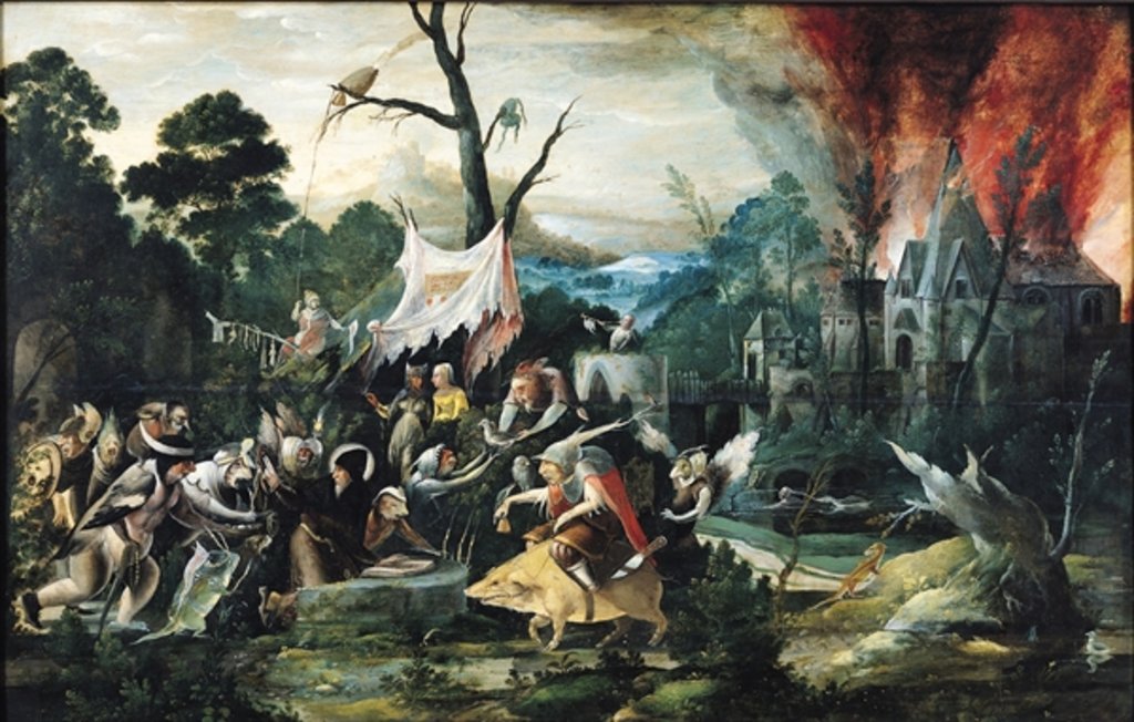 Detail of The Temptation of St. Anthony by Jean Mandyn