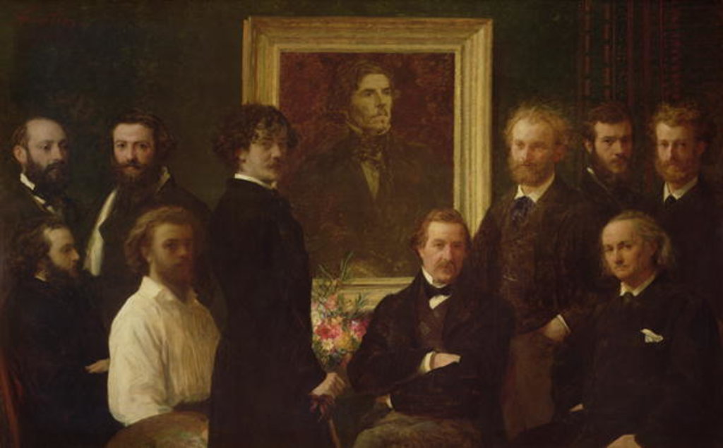 Detail of Homage to Delacroix, 1864 by Ignace Henri Jean Fantin-Latour