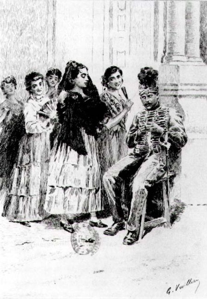 Detail of Carmen by Gaston Vuillier