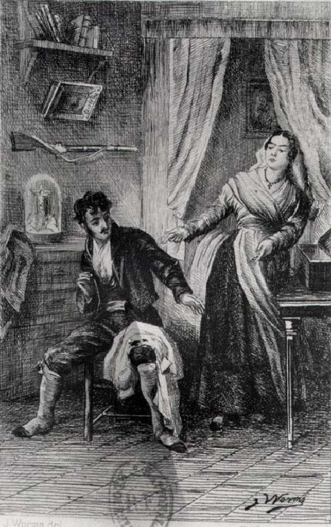 Detail of Illustration from 'Colomba' by Prosper Merimee by Jules Worms