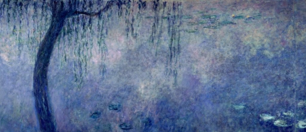 Detail of Waterlilies: Two Weeping Willows, left section, c.1915-26 by Claude Monet