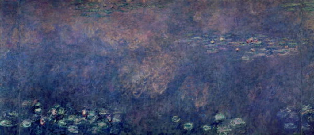Detail of Waterlilies: Two Weeping Willows, centre left section, c.1915-26 by Claude Monet