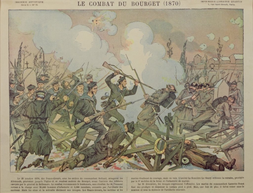 Detail of The Battle of Bourget, 1887 by French School