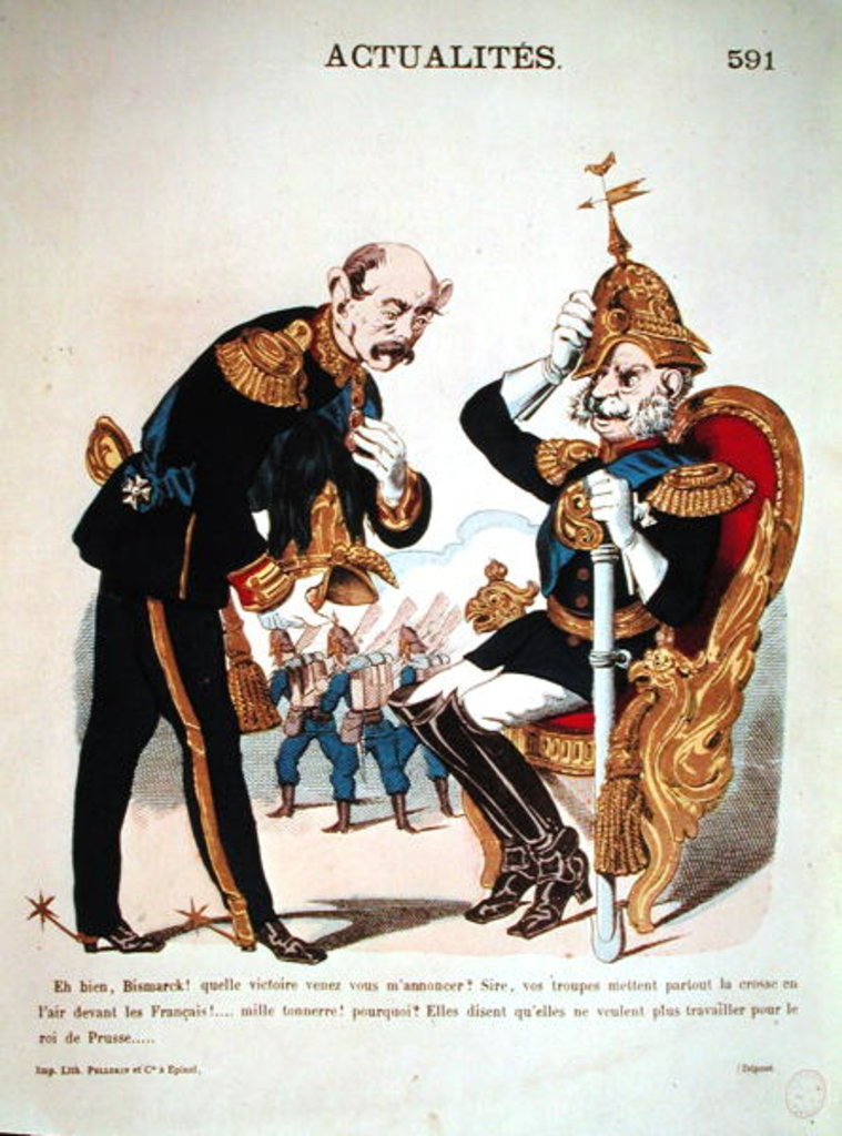 Detail of Ah good, Bismarck! What victory have you come to tell me about ?... by French School