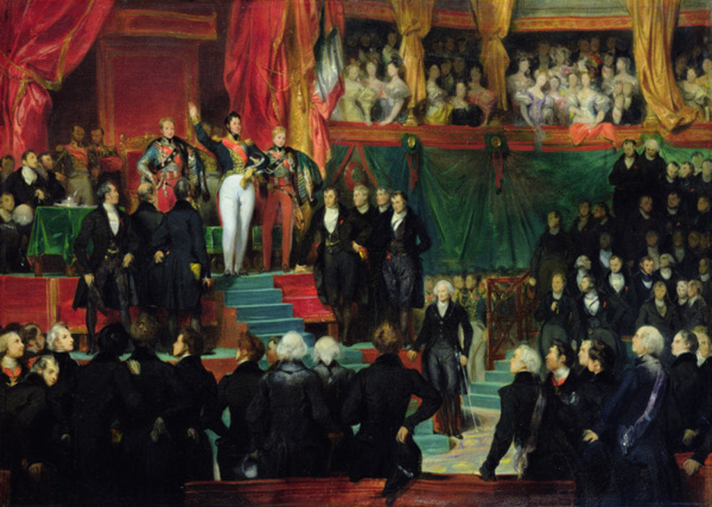 Detail of Louis-Philippe is sworn in as king before the Chamber of Deputies, 9th August 1830 by Eugene Deveria