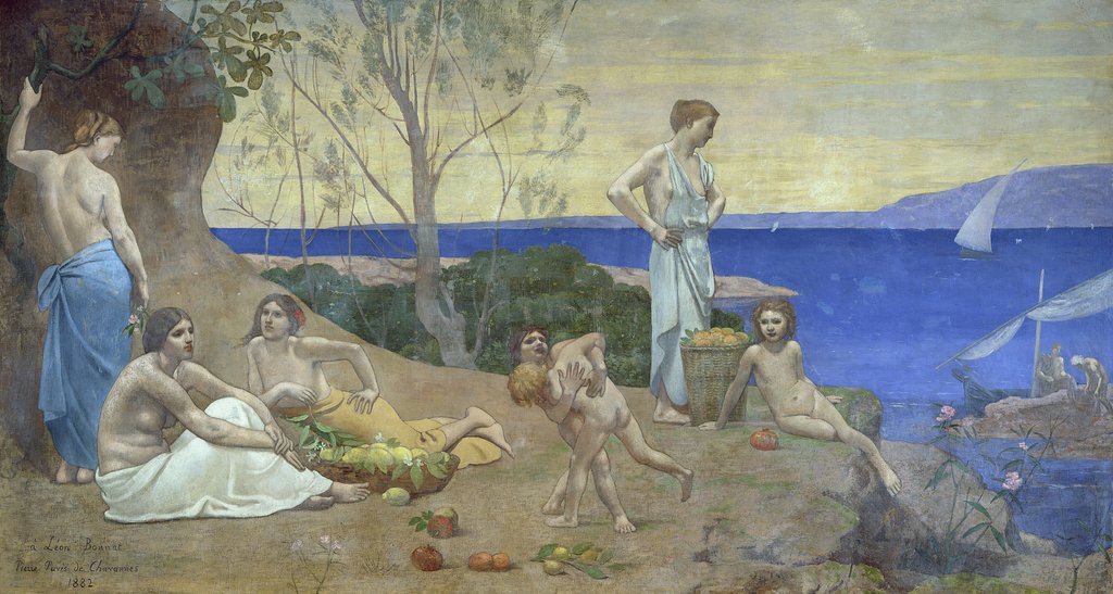 Detail of Sweet Country, 1882 by Pierre Puvis de Chavannes