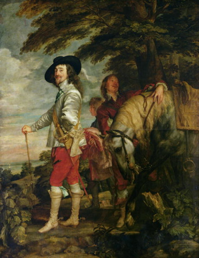 Detail of King Charles I of England out Hunting, c.1635 by Anthony van Dyck