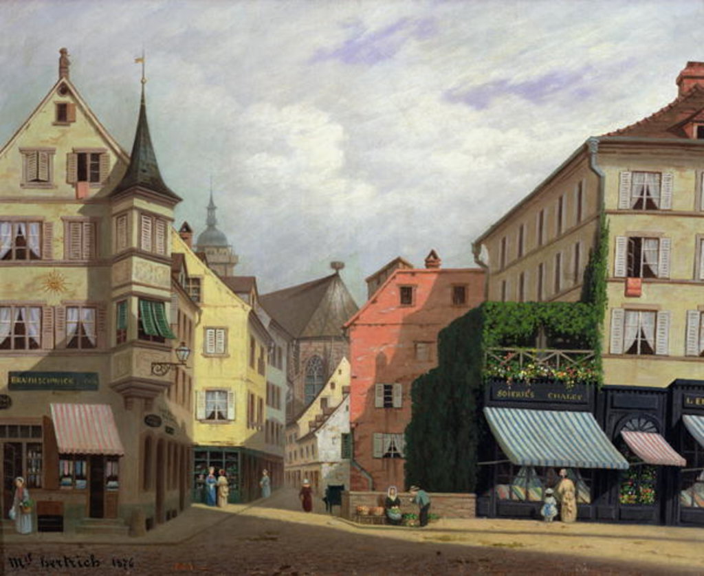 Detail of Maison Mathieu, Grand-Rue, Colmar, 1876 by Michel Hertrich