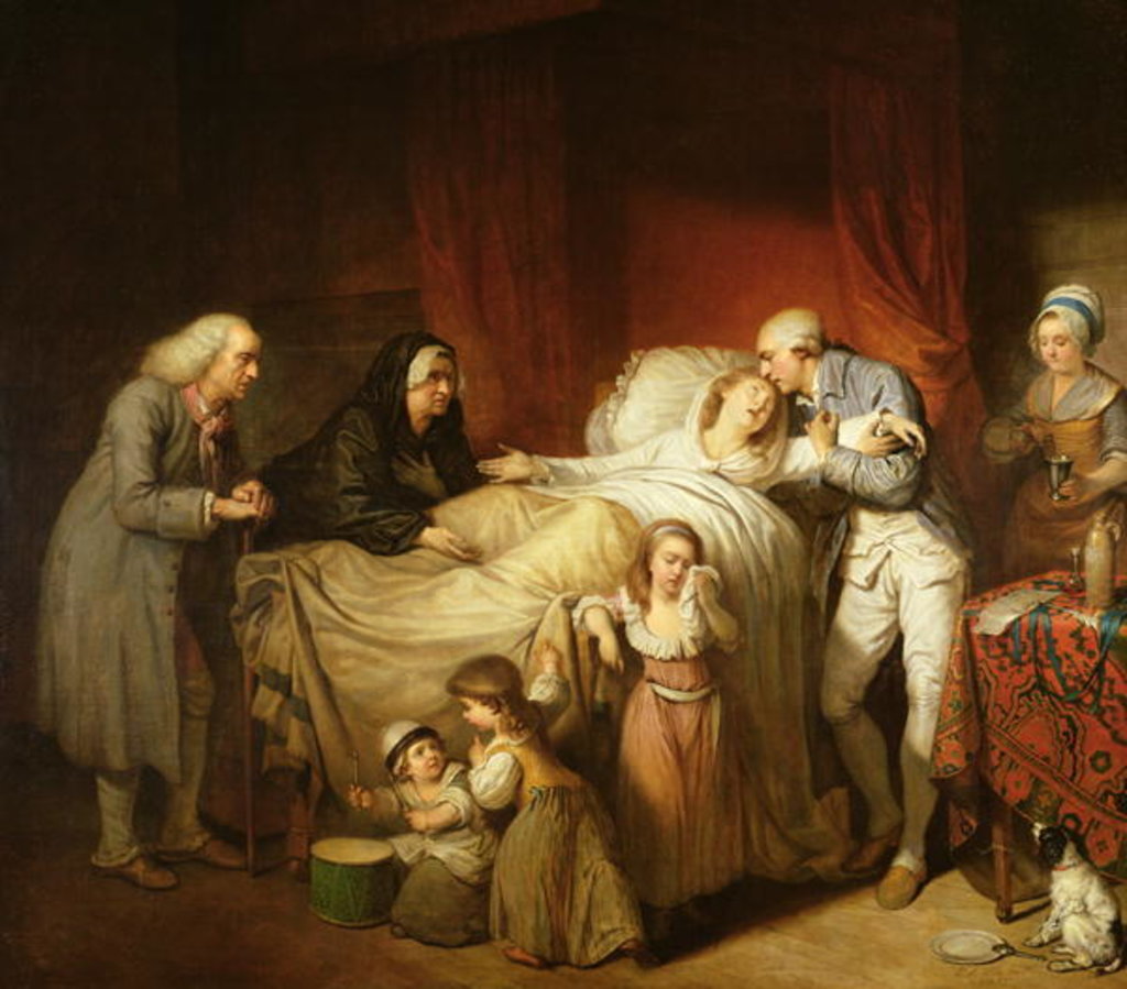 Detail of The Last Moments of the Beloved Wife, 1784 by Pierre Alexandre Wille