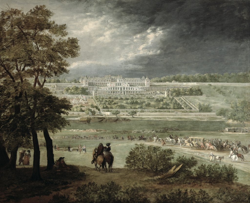 Detail of Château of St. Germain-en-Laye in 1655 by Adam Frans van der Meulen