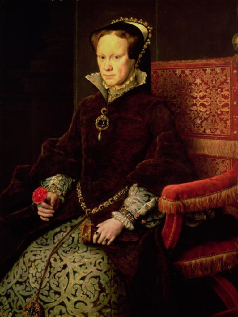 Detail of Queen Mary I of England, 1554 by Anthonis van Dashorst Mor