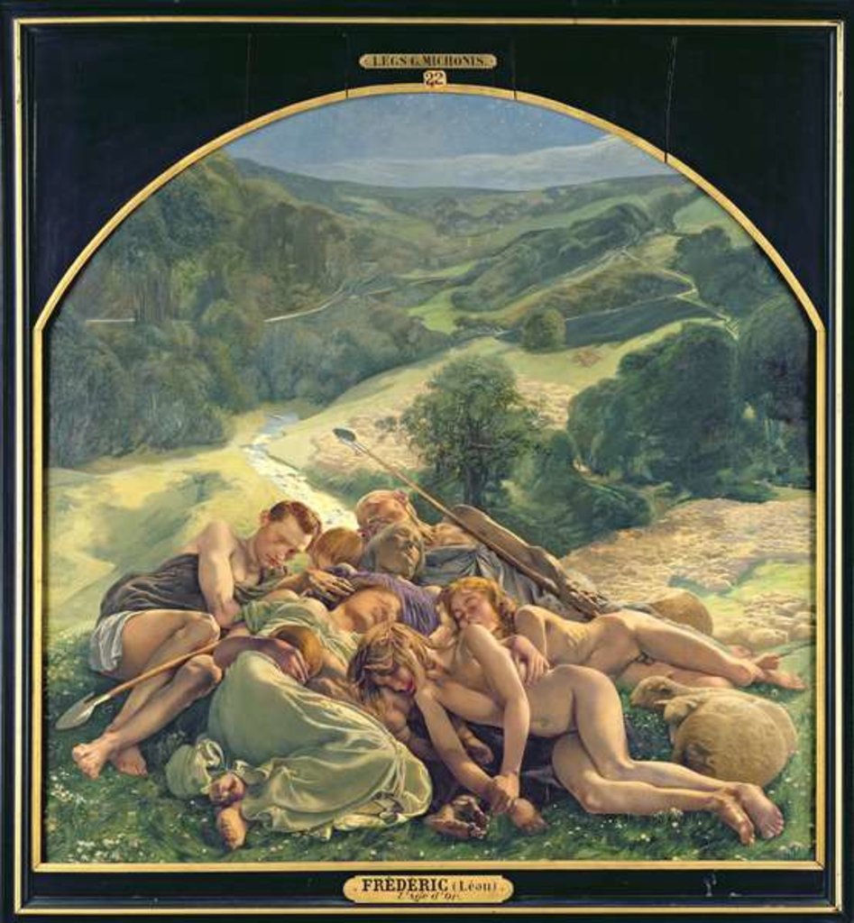 Detail of Night, central section of 'The Golden Age' Triptych, 1900 by Leon Henri Marie Frederic